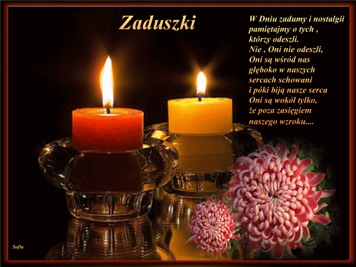 Dwa palące znicze w dniu zadumy